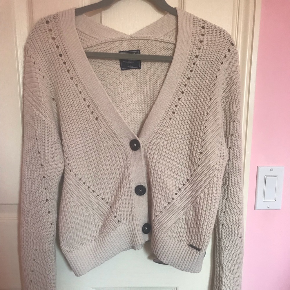 Beige Knit Cardigan